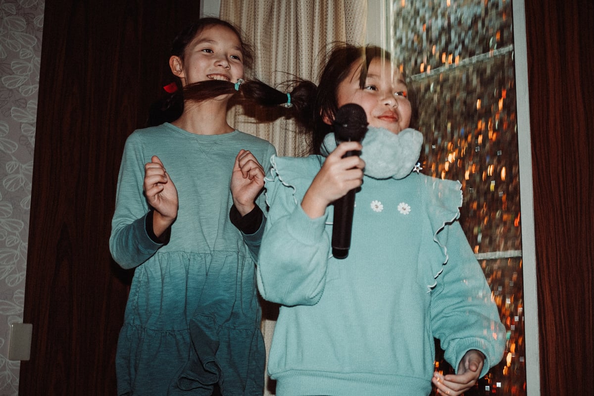 Girls doing Karaoke
