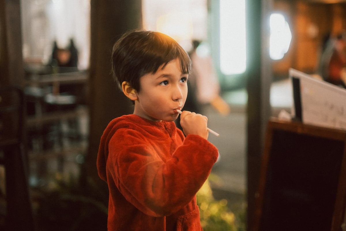 Luka Stuffing A Marshmallow into his Face