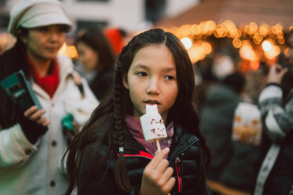 Kaina Eating Marshmallow