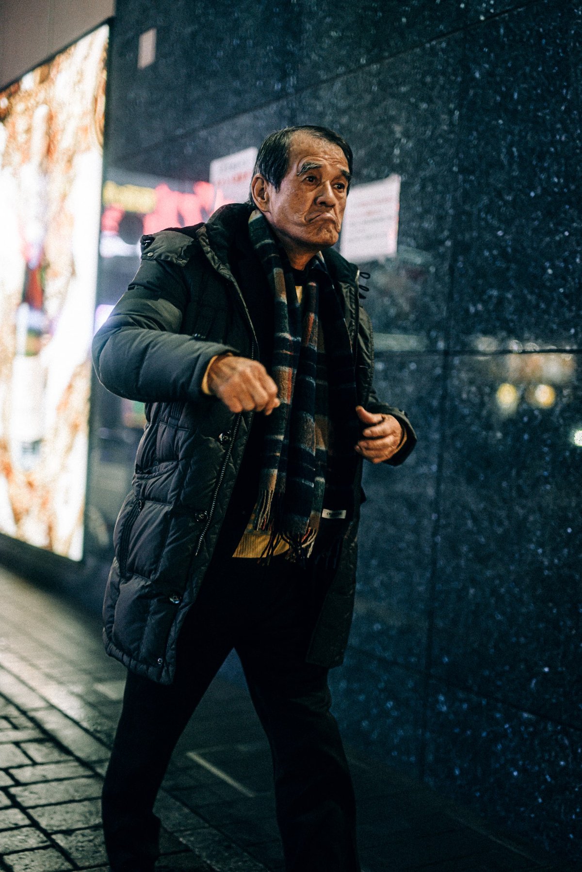 Man walking street photo