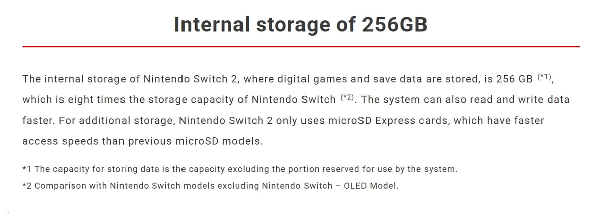 Nintendo Switch 2 Requirments
