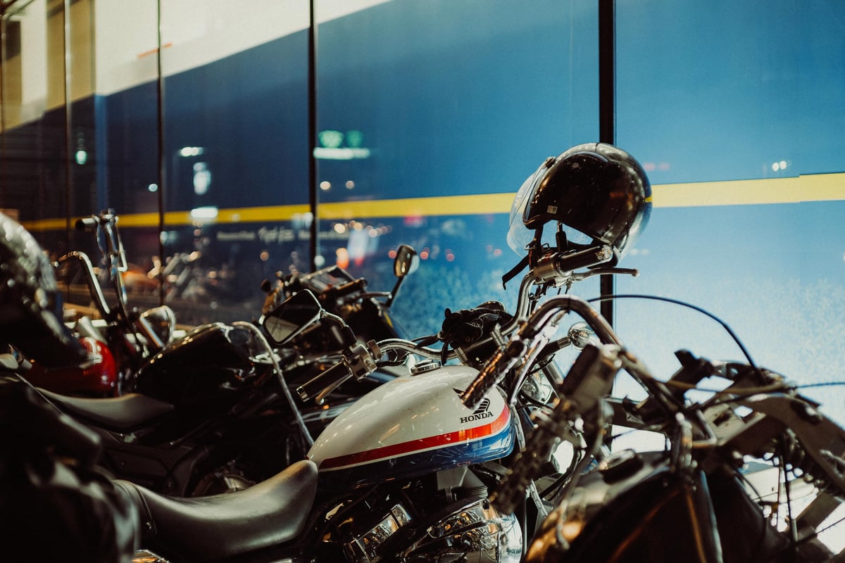 A lineup of Motorcyles