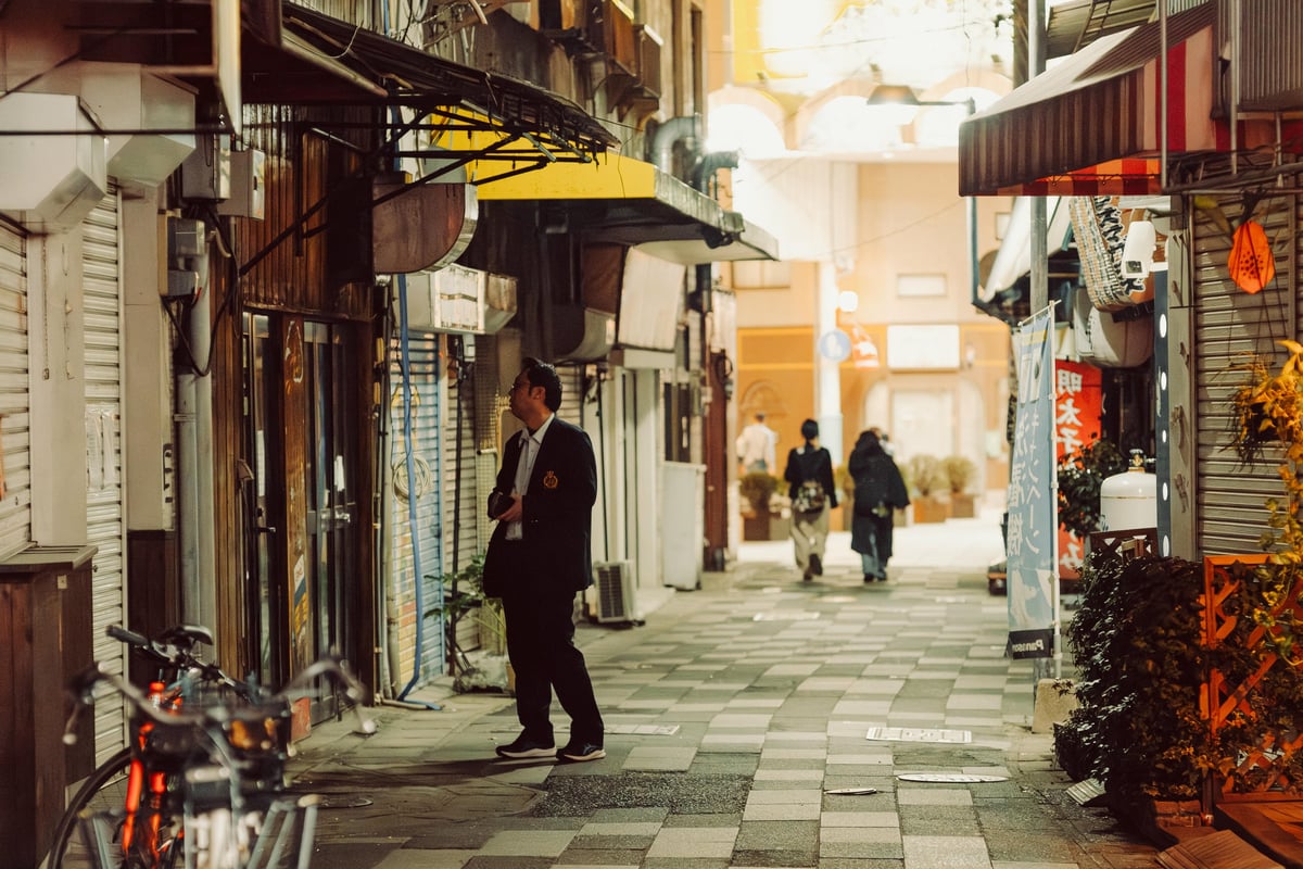 Man standing in the street